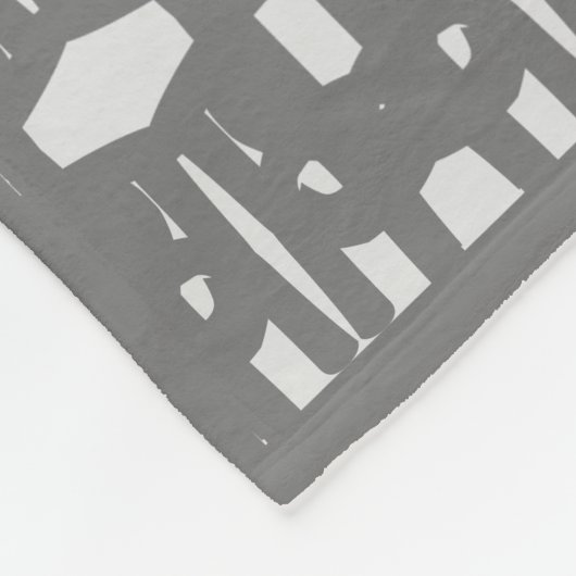 Elegant Silver Gray Geometric Pattern Fleece Deken (Hoek)