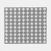Elegant Silver Gray Geometric Pattern Fleece Deken (Voorkant (Horizontaal))