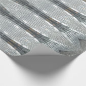 Elegant Silver Gray Mosaic Pattern Festive Chic Cadeaupapier (Hoek)