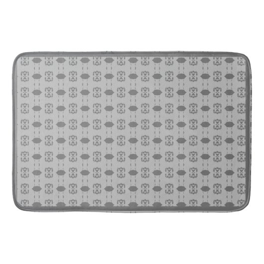 Elegant Silver Gray Pattern Badmat (Voorkant)