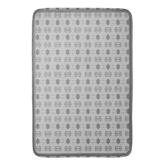 Elegant Silver Gray Pattern Badmat (Voorkant Verticaal)