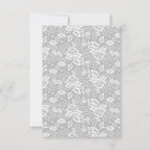 ELEGANT SILVER GRAY WHITE LACE RSVP KAART (Achterkant)