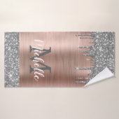 Élégant Silver Grey Parties scintillant Drivers Mo (Serviette de bain)