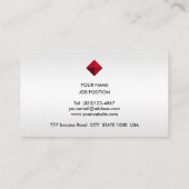 Elegant Silver Grey Shades Visitekaartje (Achterkant)