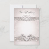 Elegant Silver Heart Wedding Invitations (Dos)
