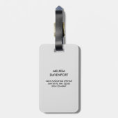 Elegant Silver-kerstbal op Bokeh Lights Bagagelabel (Achterkant verticaal)