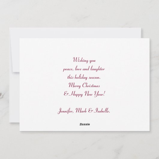 Elegant Silver-kerstbal op Bokeh Lights Feestdagenkaart (Achterkant)