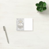 Elegant Silver-kerstbal op Bokeh Lights Post-it® Notes (Kantoor)