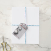 Elegant Silver-kerstboxen, pijnboomtakken Cadeaulabel (Met Touw)