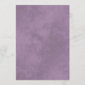 Elegant Silver Lace Lavender on White Wedding Menu (Achterkant)