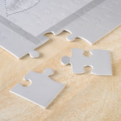 Elegant Silver Leaves Wedding Puzzle Legpuzzel (Zijkant)