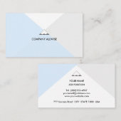 Elegant Silver, Light Blue en White Visitekaartje (Voorkant / Achterkant)