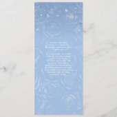 Elegant Silver Light Blue Rozen Waterverf Floral Menu (Achterkant)