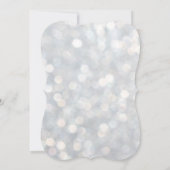 Elégant Silver Lights 40e anniversaire Invitation (Dos)