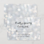 Elegant Silver Lights RSVP Kaartje (Voorkant / Achterkant)