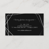Elegant Silver Lijsten Moderne Professional Visitekaartje (Achterkant)