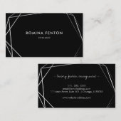 Elegant Silver Lijsten Moderne Professional Visitekaartje (Voorkant / Achterkant)