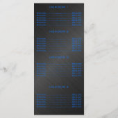 Elegant Silver Magic Blue Wine Black Menue Chic Menu (Achterkant)