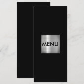 Elegant Silver Menue Chic Menu (Voorkant / Achterkant)