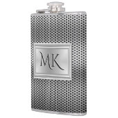 Elegant Silver Metal Mesh look Monogram Heupfles (Links)