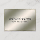 Elegant Silver Metallic Background Visitekaartje (Voorkant)