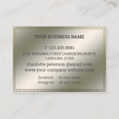 Elegant Silver Metallic Background Visitekaartje (Achterkant)