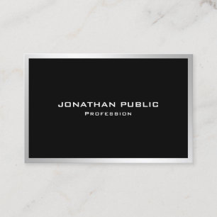 Elegant Silver Minimalistisch ontwerp Moderne Sjab Visitekaartje