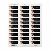 Elegant Silver Photo Afstuderen Return Address Etiket (Full Sheet)