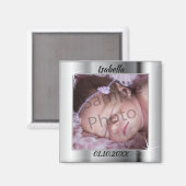Elegant Silver Photo Lijst Magneet (Voorkant / Achterkant)