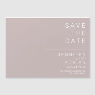 Elegant Silver Pink Minimale Moderne sparen de Dat