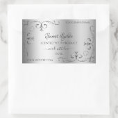 Elegant Silver Product Labels -  hoek grens (Tas)