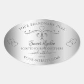 Elegant Silver Product Labels  voor sierdoeleinden (Voorkant)
