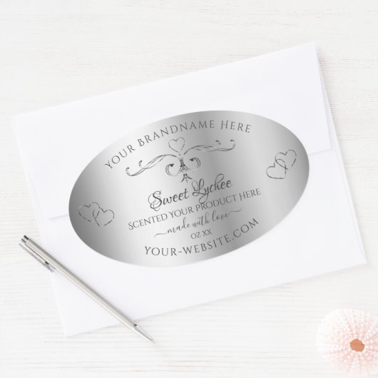 Elegant Silver Product Labels  voor sierdoeleinden (Envelop)