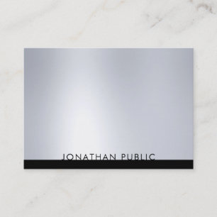 Elegant Silver Professional Moderne Luxe Sjabloon Visitekaartje