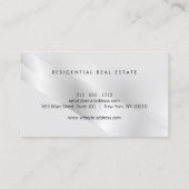 Elegant Silver Real Estate Visitekaartje (Achterkant)