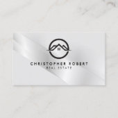 Elegant Silver Real Estate Visitekaartje (Voorkant)