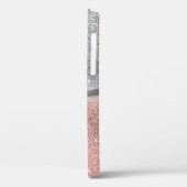 Elegant Silver Roos Gold Glitter Bokeh Case-Mate iPhone Case (Achterkant / Links)