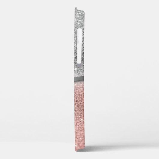 Elegant Silver Roos Gold Glitter Bokeh Case-Mate iPhone Case (Achterkant / Links)