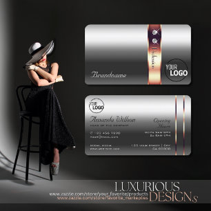 Elegant Silver Roos Gold met openingstijden voor L Visitekaartje