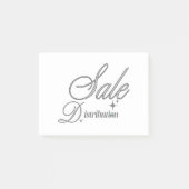 Elegant Silver Script Professional Post-it Notes (Devant)
