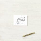 Elegant Silver Script Professional Post-it Notes (Op bureau)