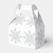 Elegant Silver Snowflake kerstfeestdag cadeau Bedankdoosjes (Achterkant)