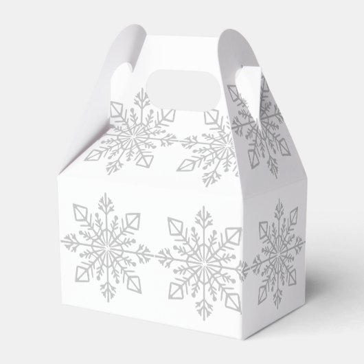 Elegant Silver Snowflake kerstfeestdag cadeau Bedankdoosjes (Achterkant)