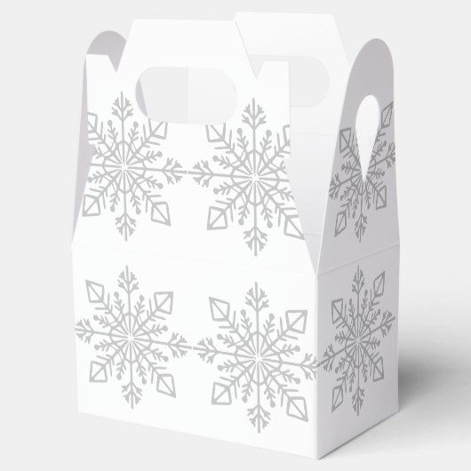 Elegant Silver Snowflake kerstfeestdag cadeau Bedankdoosjes (Geopend)