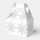 Elegant Silver Snowflake kerstfeestdag cadeau Bedankdoosjes (Voorkant Zijde)