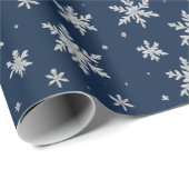 Elegant Silver Snowflake | Winter Holiday Cadeaupapier (Rol Hoek)