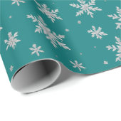 Elegant Silver Snowflake | Winter Holiday  Cadeaupapier (Rol Hoek)