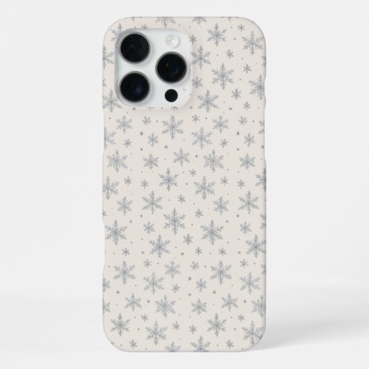 Elegant Silver Snowflake | Winter Holiday  iPhone Hoesje (Achterkant)