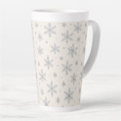 Elegant Silver Snowflake | Winter Holiday Latte Mok (Rechterhoek)