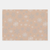 Elegant Silver Snowflakes kerst Inpakpapier Vel (Voorkant 3)